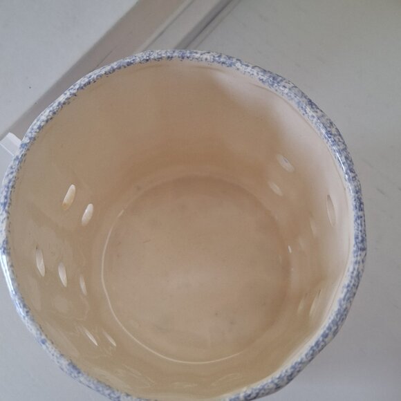 3 wick candle holder Vintage blue and white Pottery - Picture 7 of 10